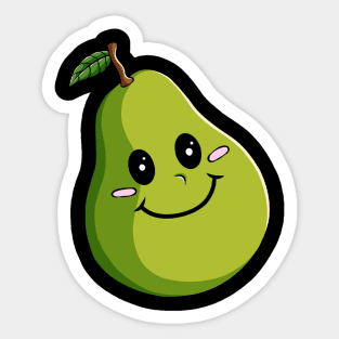 Kawaii Pear Cute Anime Fruit Tree Sticker